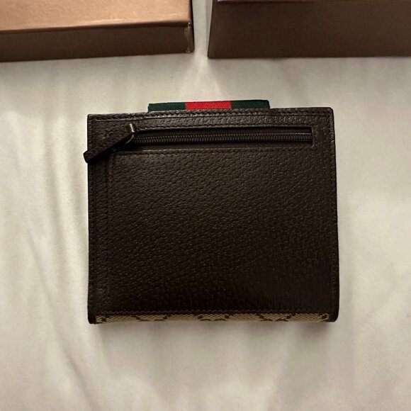 Brand New Gucci Ophidia GG Canvas and Leather Web French Wallet - Picture 4 of 7